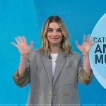 Annie Murphy’s grey oversized blazer and shorts on Today