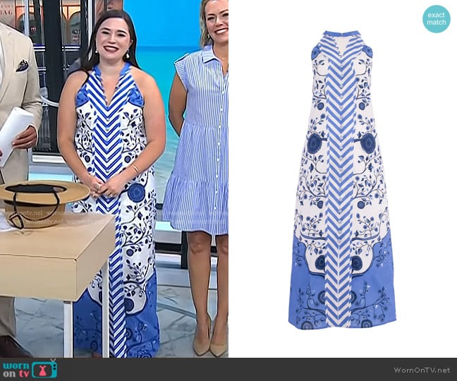 Anna Cate Georgina Dress in Royal Forest worn by Ivy Odom on Today