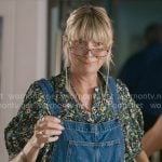 Anne’s floral top and denim overalls on The Four Seasons