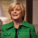 Anne Thompson’s green jacket on Today