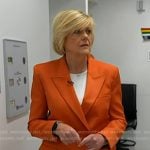 Anne Thompson’s orange double breasted blazer on Today