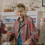 Anne’s red checked shirt jacket on The Four Seasons
