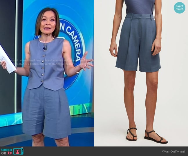 Eva’s blue shorts on Good Morning America