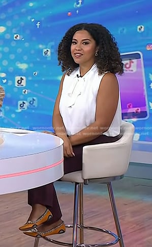 Arianna’s orange flat shoes on Today