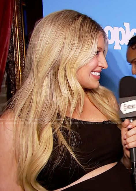 Ashley’s black cutout dress on E! News