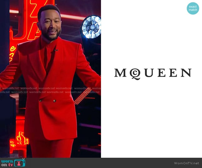Alexander McQueen  worn by John Legend on The Voice