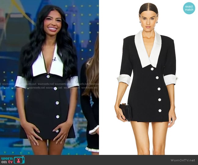 Atoir The Fallon Dress in Black & Ivory worn by Layla Taylor on Good Morning America