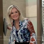 Ava’s mixed floral blouse on General Hospital