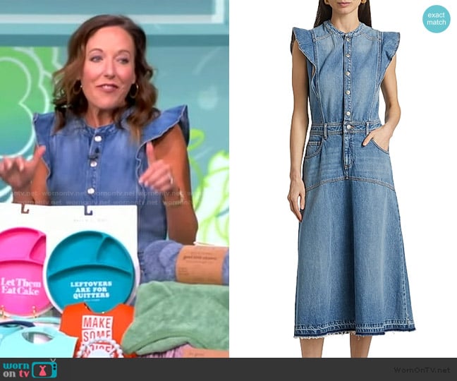 Ba&sh Vayea Denim Midi-Dress worn by Tunno Buelow on The View