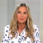 Becky Worley’s white berry print blouse on Good Morning America