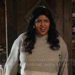 Bela’s grey lace-trim sweatshirt on Ghosts
