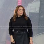 Violeta's black mixed media dress on NBC News Daily