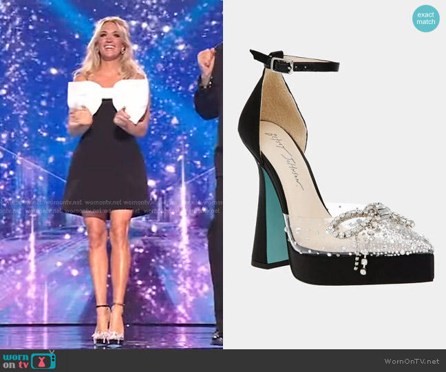 Betsey Johnson Cher Black Satin worn by Carrie Underwood on American Idol