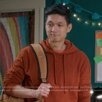 Blue’s rusty orange hoodie on Greys Anatomy