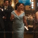 Blue lace gown on The Studio