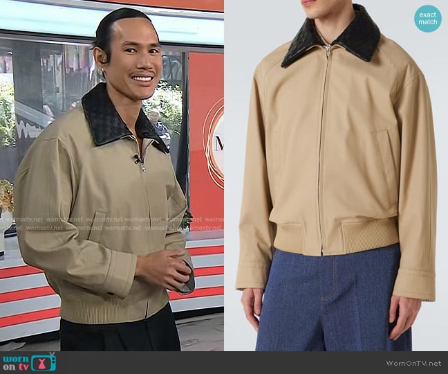 Patrick Ta’s beige bomber jacket on Today