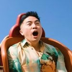 Bowen Yang’s green floral print shirt on Today