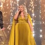Breanna Nix’s yellow pleated gown on American Idol