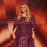 Breanna Nix’s sequin stripe embellished gown on American Idol