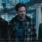 Brett’s black plaid jacket on Grosse Pointe Garden Society