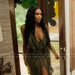 Brit’s green ruffle maxi dress on The Real Housewives of Atlanta