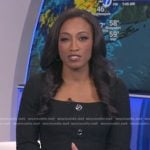 Brittany’s black square neck tweed dress on Good Morning America