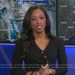 Brittany’s black asymmetric button dress on Good Morning America