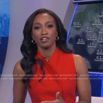 Brittany’s red belted wrap dress on Good Morning America
