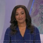 Brittany’s blue windowpane knit dress on Good Morning America