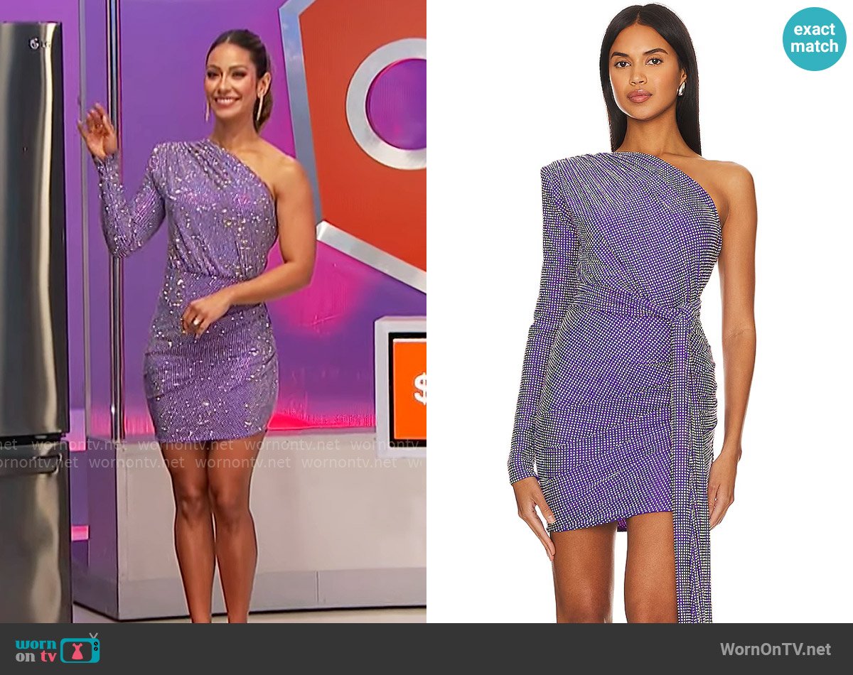 Bronx and Banco Starlight Mini Dress worn by Manuela Arbeláez on The Price is Right