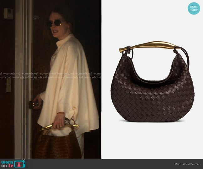 Bottega Veneta Sardine Medium Intrecciato Leather Shoulder Bag worn by Michaela Kell (Julianne Moore) on Sirens