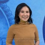 Vicky’s brown turtleneck dress on Today