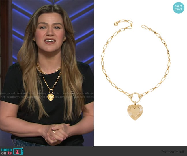 Brinkler Eliza The Best Is Yet To Come Necklace worn by Kelly Clarkson on The Kelly Clarkson Show