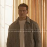 Buck’s black striped zip jacket on 9-1-1