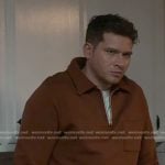 Buck's brown half zip sweatshirt on 9-1-1