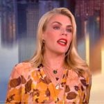 Busy Philipps’ floral print mini dress on The View