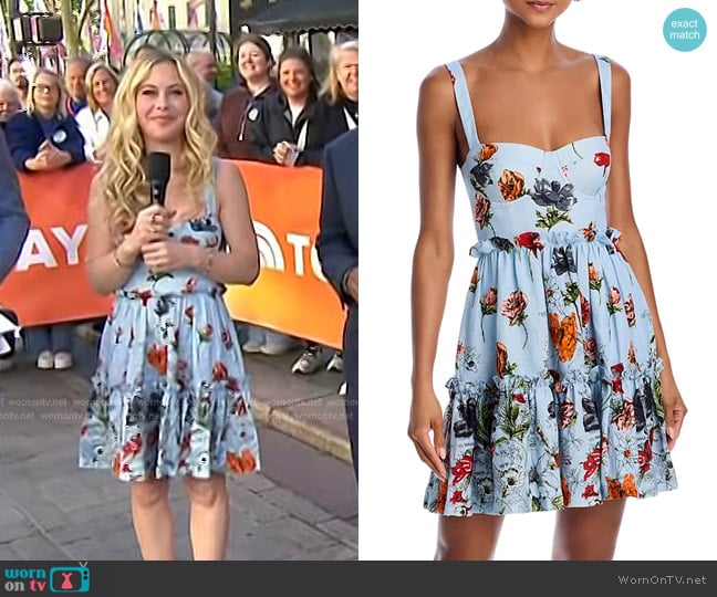 Cara Cara Audrey Dress in Botanica Blue worn by Tara Lipinski on Today