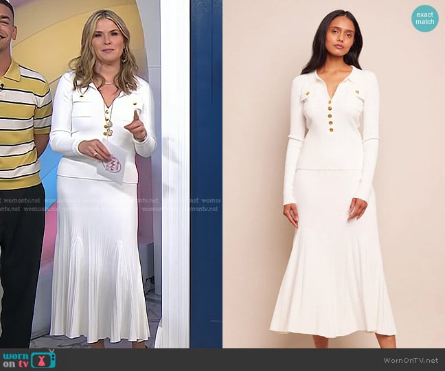 Cara Cara Belleport Top and Dara Skirt worn by Jenna Bush Hager on Today