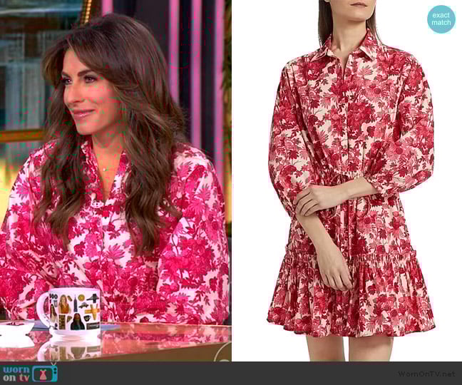 Cara Cara Robin Floral Cotton Mini Shirtdress worn by Alyssa Farah Griffin on The View