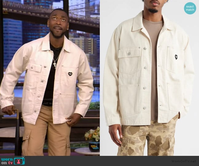 Carhartt Work in Progress Drewe Chore Coat worn by Jay Pharoah on Live with Kelly and Mark
