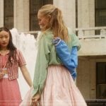 Carrie’s white leather crystal embellished bag on And Just Like That