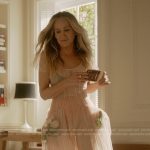 Carrie’s tulle floral dress and coat on And Just Like That