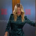 Cat’s green draped shirtdress on Days of our Lives