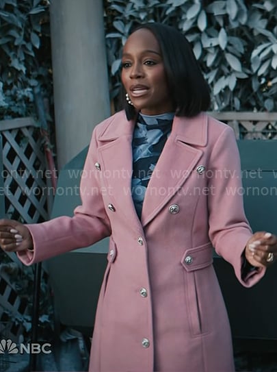 Catherine’s pink coat on Grosse Pointe Garden Society