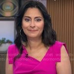 Celine Gounder’s pink sleeveless dress on CBS Mornings