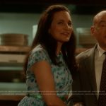Charlotte’s blue floral print dress on And Just Like That