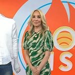 Chassie’s green leaf print dress on Today