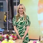 Chassie's green leaf print dress on Today