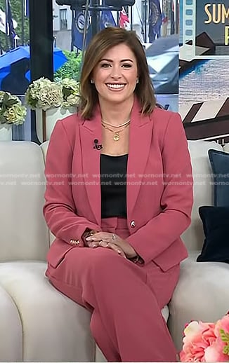 Chloe’s pink blazer and pant suit on Today
