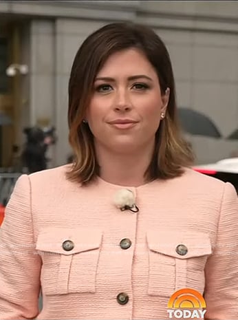 Chloe’s pink textured jacket on Today